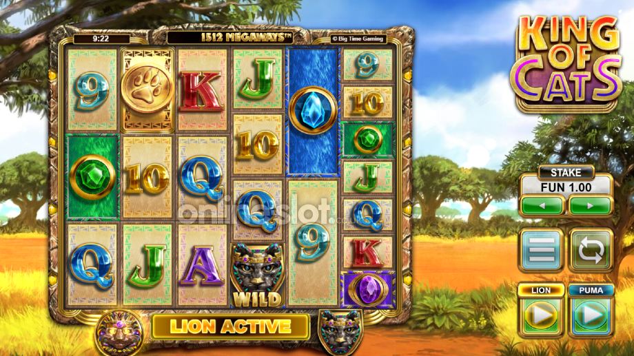 king-of-cats-megaways-slot-lion-base-game