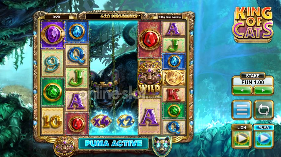 king-of-cats-megaways-slot-puma-base-game