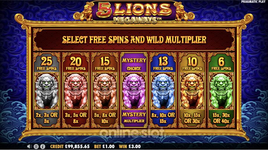 5-lions-megaways-slot-free-spins-feature