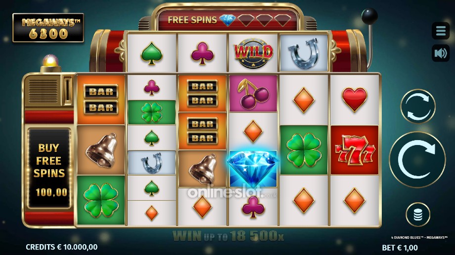 4-diamond-blues-megaways-slot-base-game