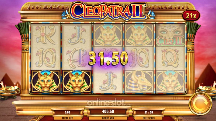 cleopatra-2-slot-free-spins-bonus-feature