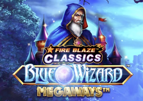 fire-blaze-blue-wizard-megaways-slot-logo