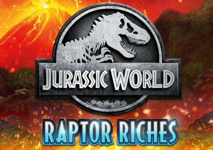 jurassic world raptor riches slot logo