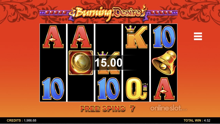 Burning Desire Slot - 20 Free Spins No Wagering