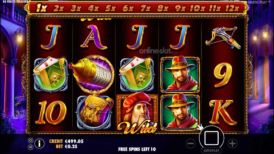 da-vincis-treasure-slot-free-spins-feature