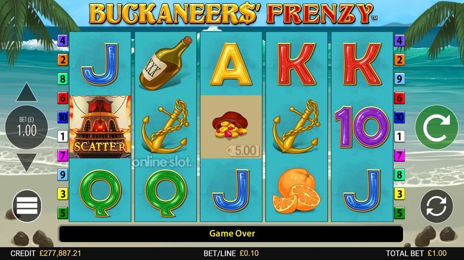 buckaneers-frenzy-slot-base-game