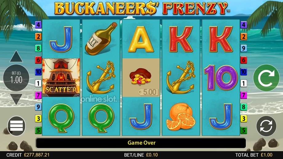 buckaneers-frenzy-slot-base-game