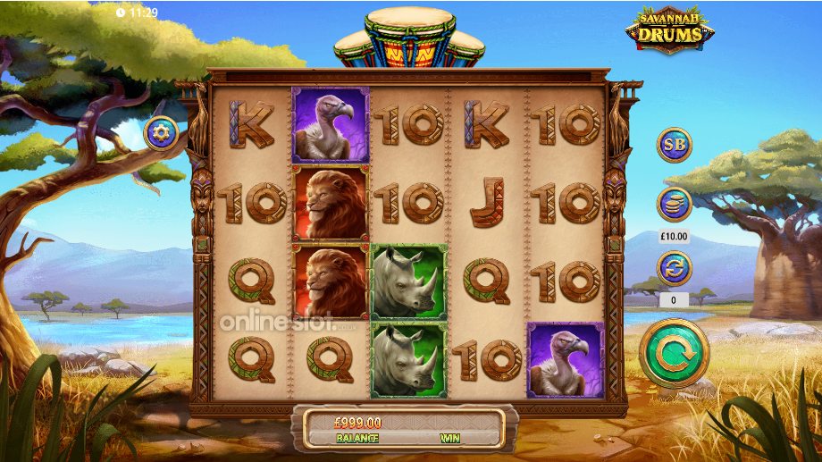 savannah-drums-slot-base-game