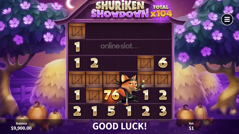 nunchucks-chicken-slot-shuriken-showdown-feature