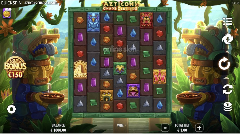 azticons-chaos-clusters-slot-base-game