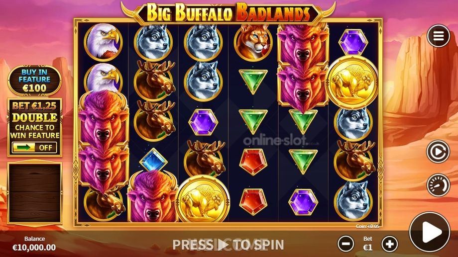 big-buffalo-badlands-slot-base-game