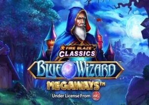 fire-blaze-blue-wizard-megaways-slot-logo