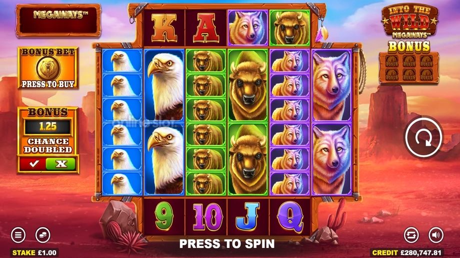 into-the-wild-megaways-slot-base-game