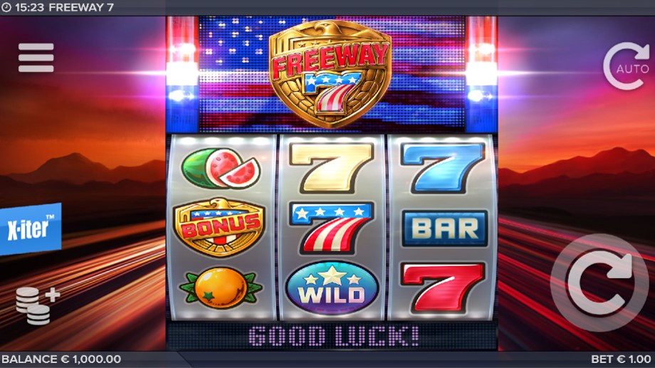 Freeway 7 Slot Base Game Screenshot
