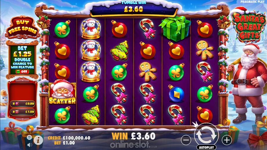 Santas Great Gifts Slot Base Game Screenshot