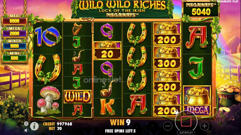 wild-wild-riches-megaways-slot-free-spins-feature