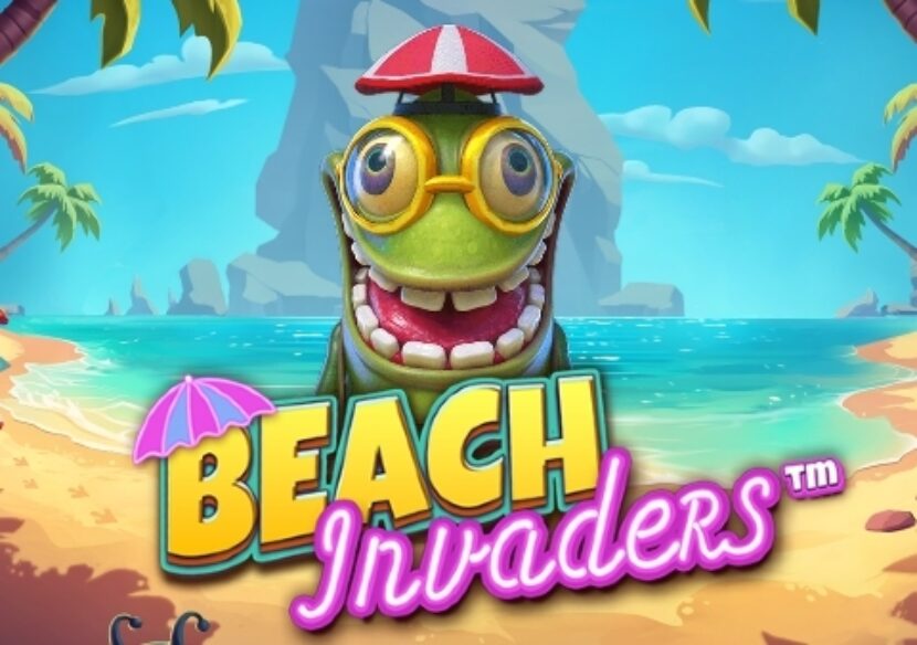 beach invaders slot logo