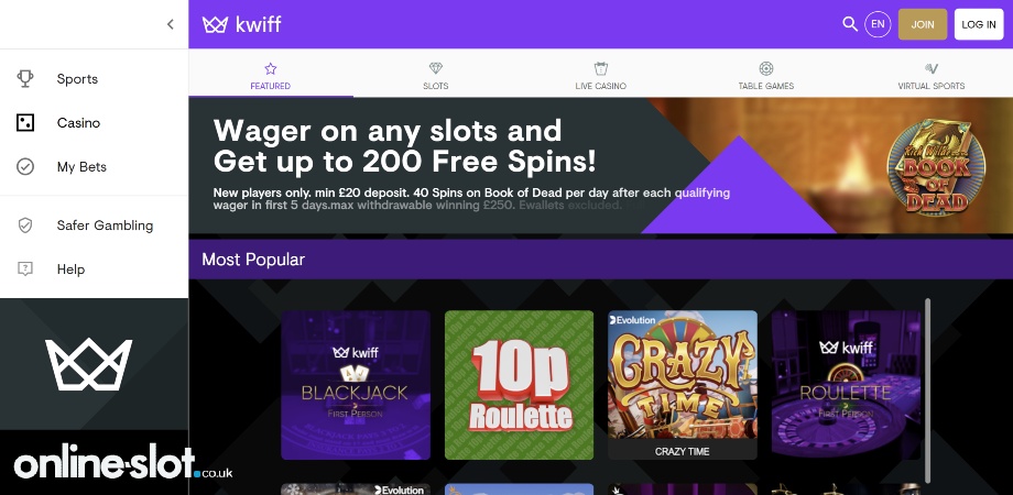 kwiff-casino-website