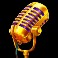 Crank it up-slot-Retro microphone -symbol