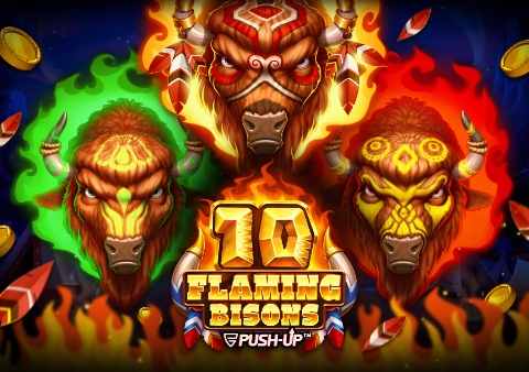10-flaming-bisons-slot-logo