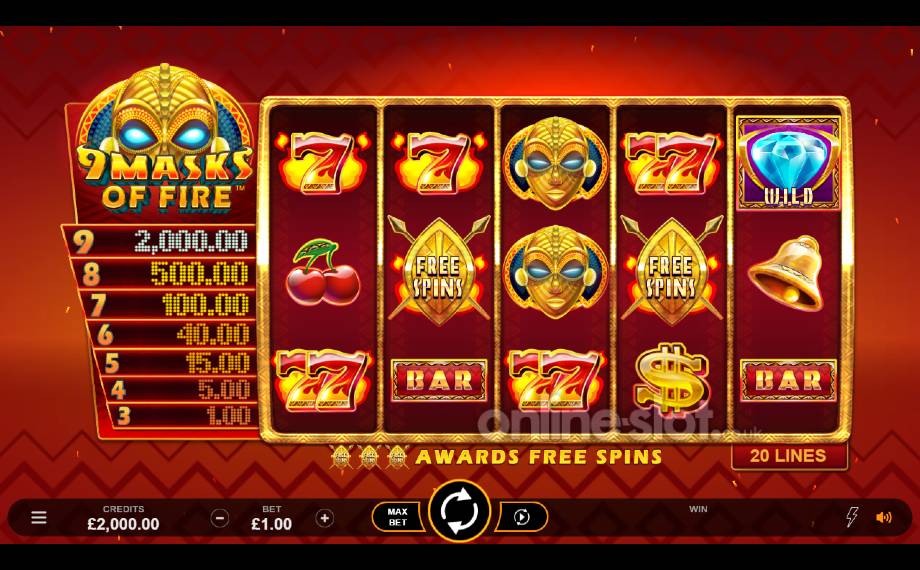 9-Masks-of-Fire-slot-basegame