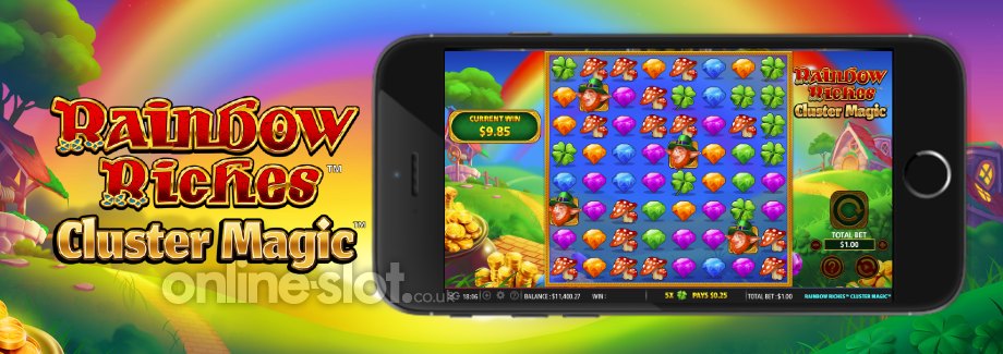 Rainbow-Riches-Cluster-Magic-slot-mobile