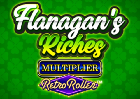 flanagans-riches-multiplier-retro-roller-slot-logo