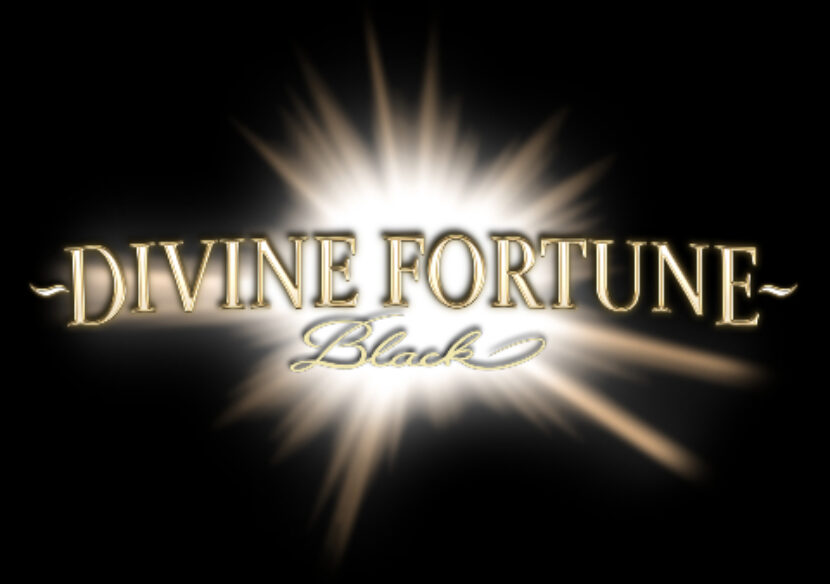 divine fortune black slot logo