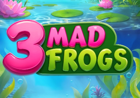 3 mad frogs slot logo