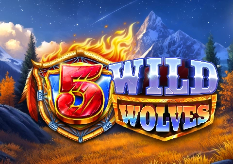 5 wild wolves slot logo