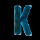 bass cash diamond x up letter k symbol