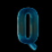 bass cash diamond x up letter q symbol