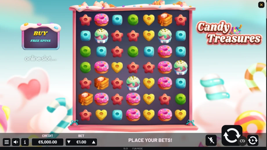 candy treasures slot base game