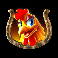 golden gals happy rooster symbol