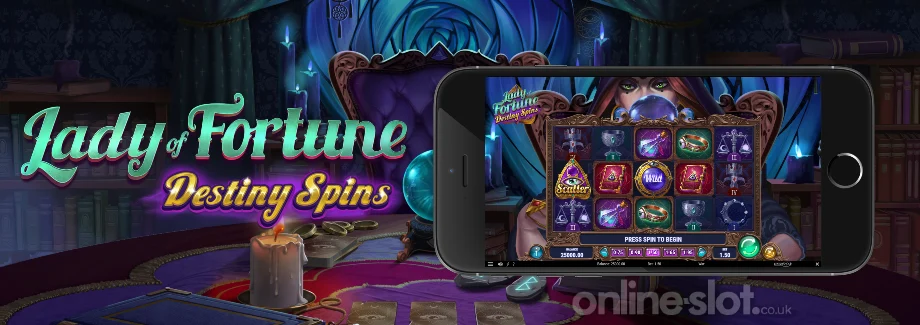 lady of fortune destiny spins mobile slot