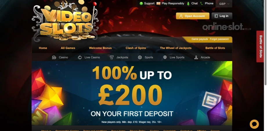 videoslots welcome offer