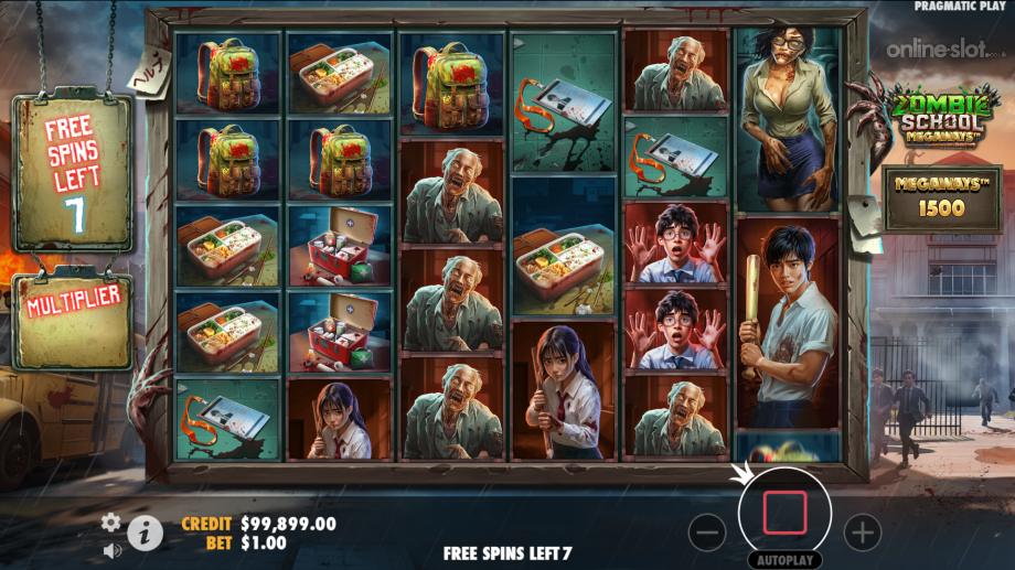 zombie school megaways slot free spins