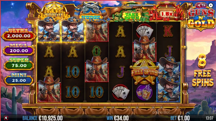 4 tp guns n gold slot free spins