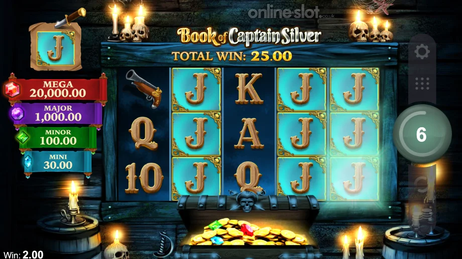 book of captain silver slot free spins