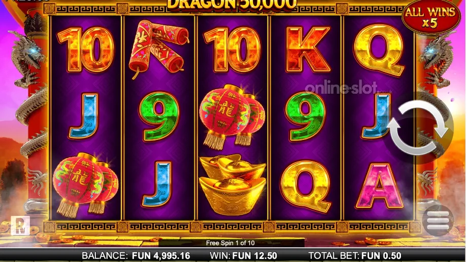 Dragon 50,000 slot free spins