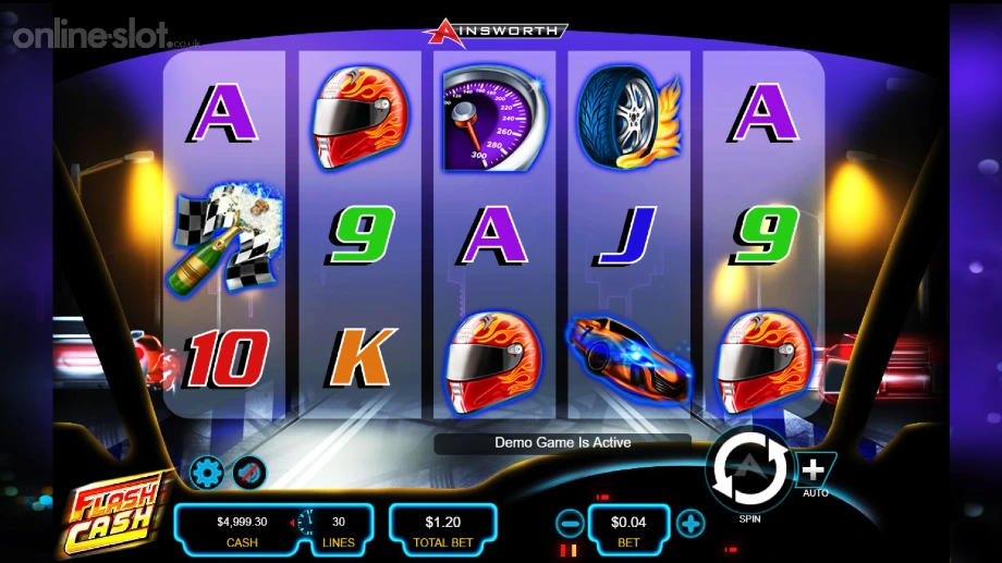 flash cash slot base game