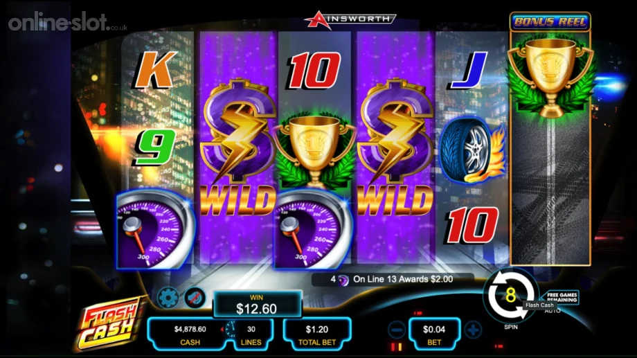 flash cash slot free spins