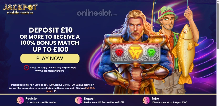 jackpot mobile casino welcome offer