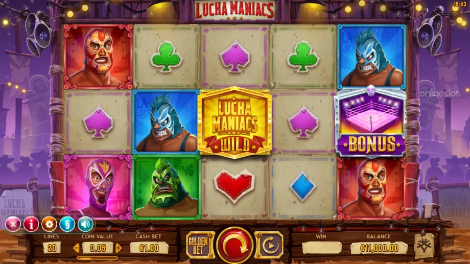 lucha maniacs slot base game