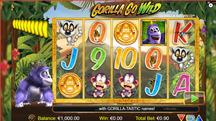 gorilla go wild slot base game