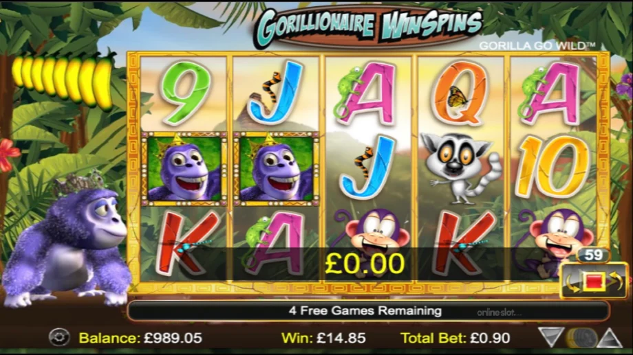 gorilla go wild slot free spins
