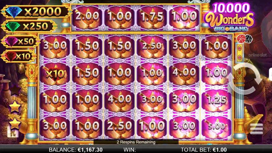 10000 wonders big bang slot respins