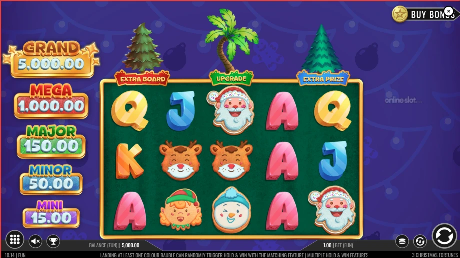 3 christmas fortunes slot base game