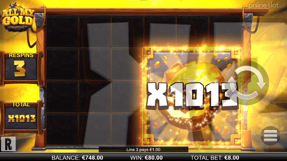 all my gold slot respins