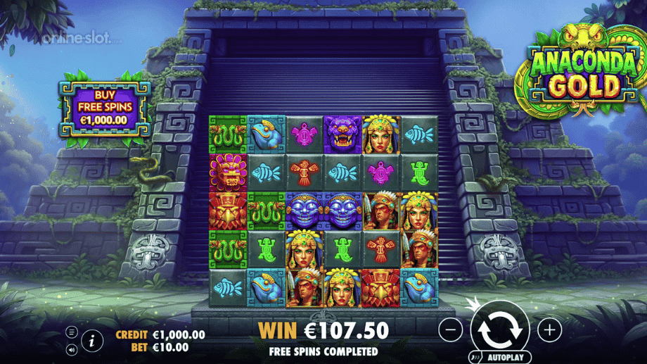 anaconda gold slot base game